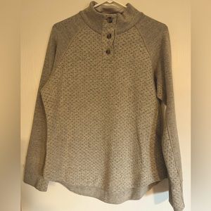 Prana Frozen Falls sweater, Pebble Grey, Medium